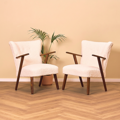 Walnut armchairs