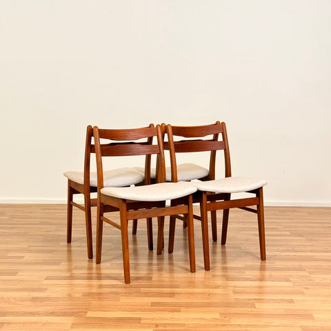 Set of 4 dining chairs in teak & beech by Findahl, 1950s-60s, Denmark
