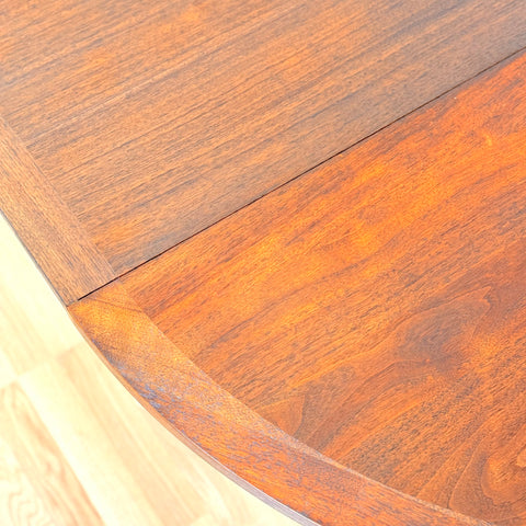 Swedish round dining table in walnut