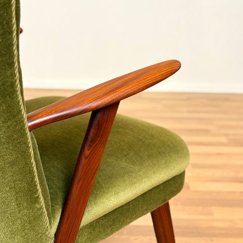 Danish armchair in solid walnut