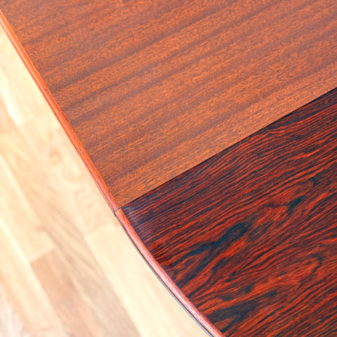 Danish round dining table in Santos rosewood by Oman Junn