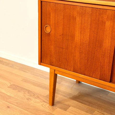 Swedish bookshelf in teak and beech