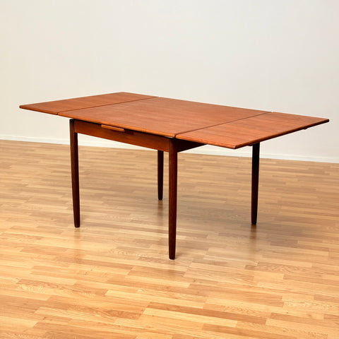 Danish small square dining table in teak