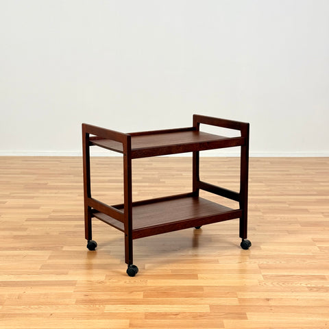 Trolley table in mahogany