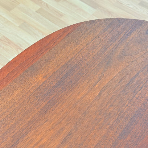 Swedish oval dining table in walnut by Bertil Fridhagen