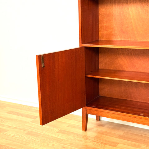 Swedish bookshelf in teak & mahogany