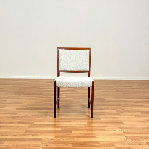 Swedish dining chairs in walnut by Skaraborgs Möbelindustri AB