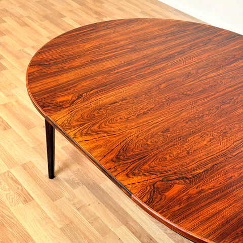 Danish round dining table 'model nr. 55' with 1 ext by Omann Jun A/S