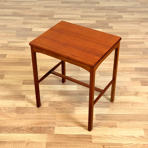 Swedish side table in teak “October” by Carl Malmsten