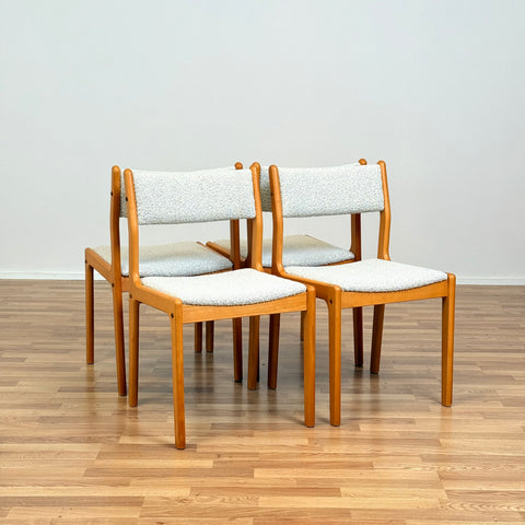 Danish set of 4 dining chairs in beech by Findahl Mobelfabrik