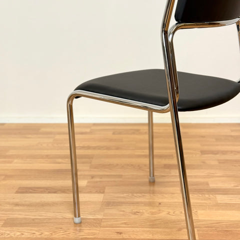 Chrome dining chairs by Kinnarps, 1990s