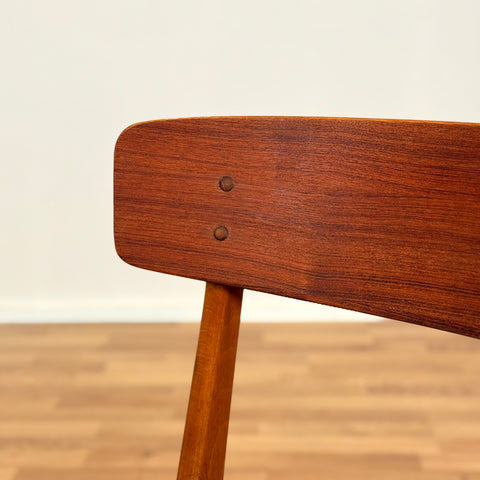 Danish dining chairs in teak & beech by Farstrup
