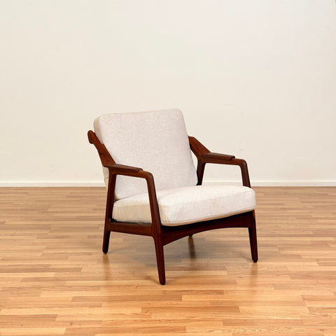 Armchair in solid teak by H. Brockmann-Petersen, 1950s-60s Denmark