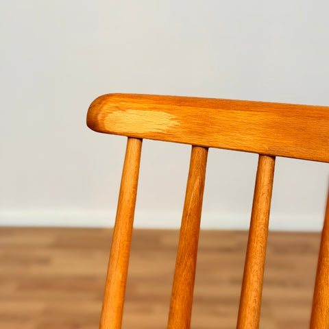Set of 2 dining chairs model in oak & beech, 1950s-60s, Sweden