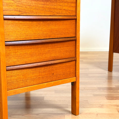 Swedish writing desk in teak, 1960s-70s