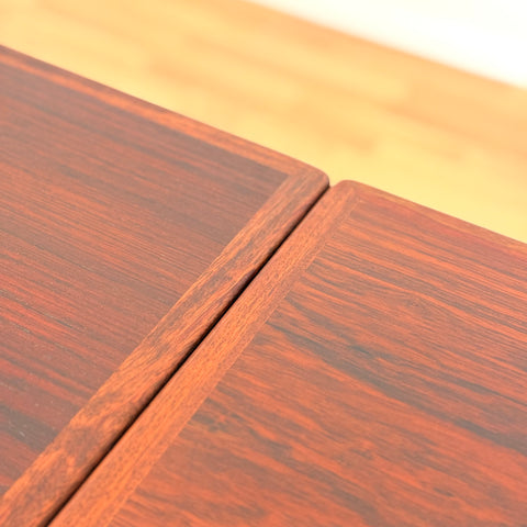 Danish rectangular dining table in Santos rosewood by Omann Jun møbelfabrik a/s