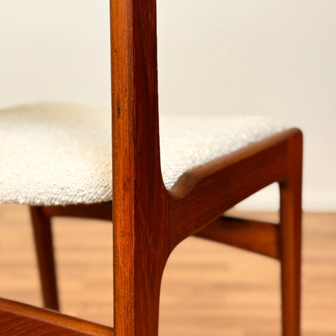 Danish set of 4 dining chairs in teak by Erik Buch