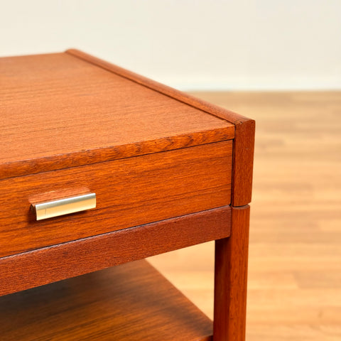 Swedish set of 2 bedside tables in teak