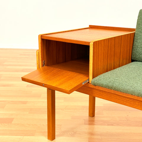 Swedish hall bench in teak & beech