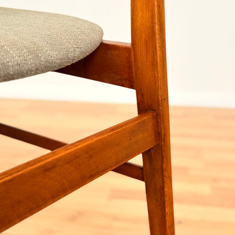 Danish set of 4 dining chairs in teak & beech