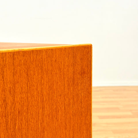Swedish side table in teak & beech