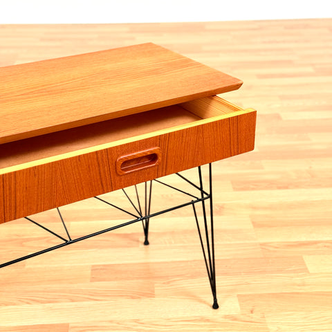 Swedish bedside table in teak