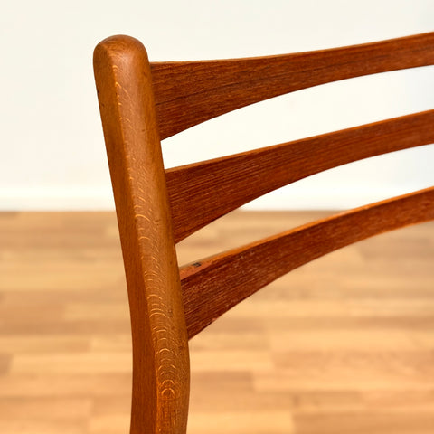 Danish set of 4 dining chairs in teak and beech by SAX
