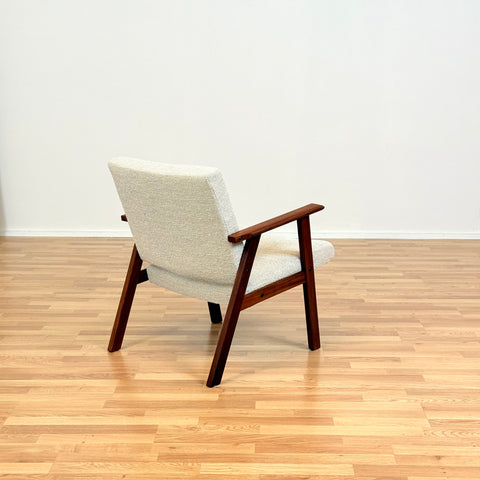 Danish armchair in solid walnut