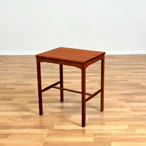 Swedish side table in teak “October” by Carl Malmsten