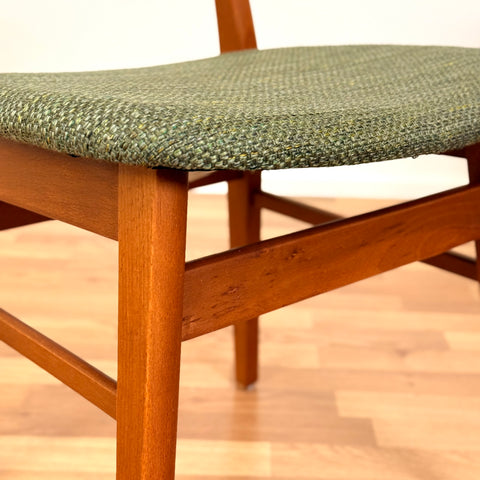 Danish set of 4 dining chairs in teak & beech by Falsled