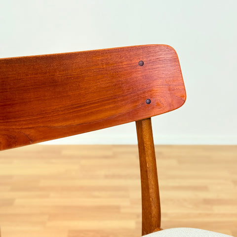 Danish set of 6 dining chairs in teak&oak