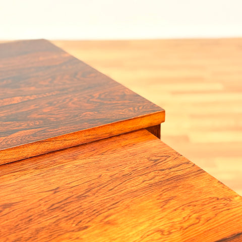 Danish side table with pull-out in Santos rosewood