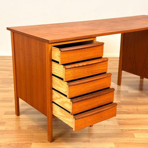 Swedish writing desk in teak, 1960s-70s