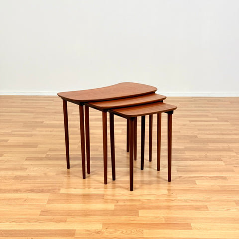 Danish set of nest of tables in teak
