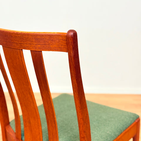 Swedish set of 4 dining chairs in teak