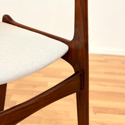 Danish dining chairs in teak by Sorø Stolefabrik