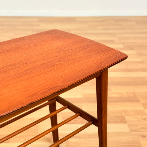 Danish bedside table in teak & beech