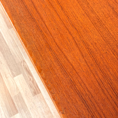 Danish rectangular dining table in teak & beech