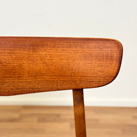 Danish set of 6 dining chairs in teak & beech by Findahl