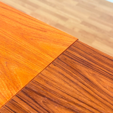 Danish rectangular dining table in teak & beech