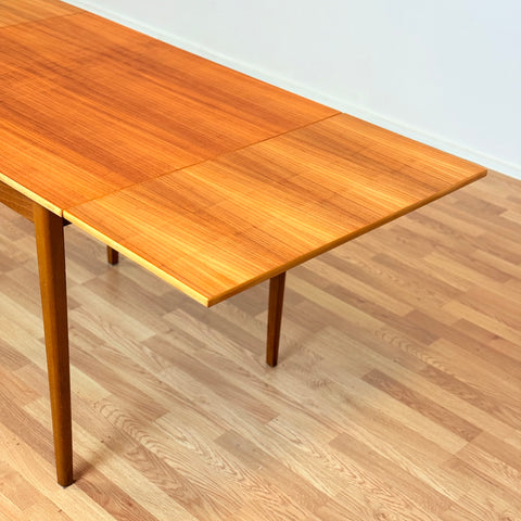 Swedish small square dining table in teak & beech by Edsby Verken