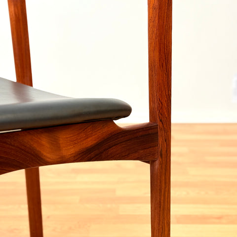 Danish dining chairs in Santos rosewood by Erik Buch