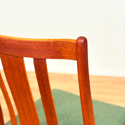 Swedish set of 4 dining chairs in teak