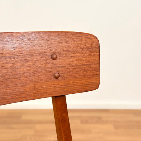 Danish set of 2 dining chairs in teak & beech by Fastrup