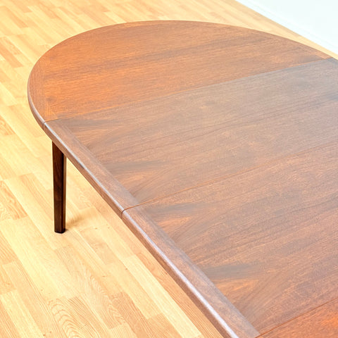 Swedish round dining table in walnut