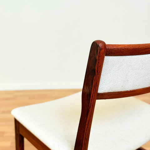 Danish set of dining chairs in Santos rosewood