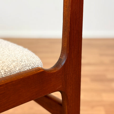 Danish set of 4 dining chairs in teak by Erik Buch
