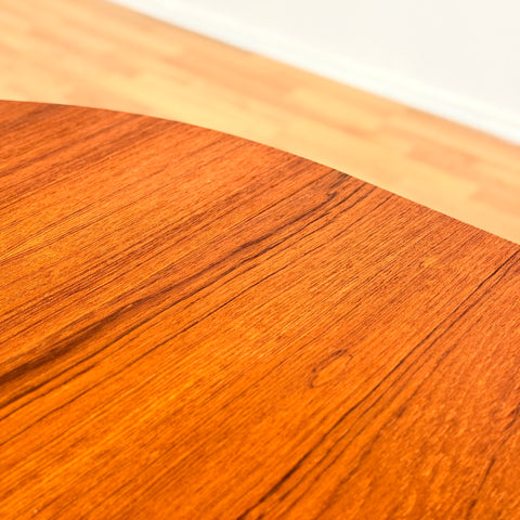 Swedish round dining table in teak