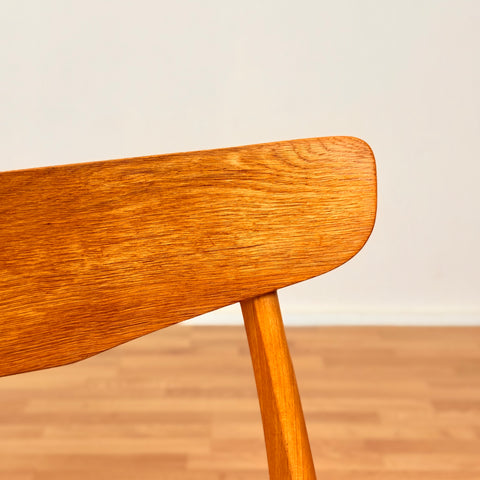 Danish set of 6 dining chairs in oak & beech by Findahl
