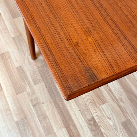 Danish rectangular dining table in teak & beech